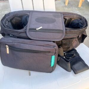 Black Kids Stroller Organizer Bag by Swanoo